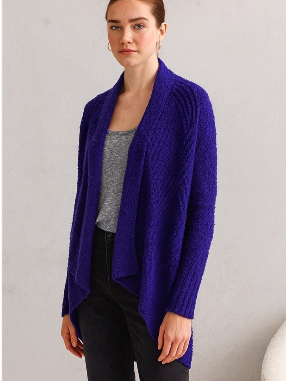 Anthropologie Purple Oversized Cardigan in Size XS
